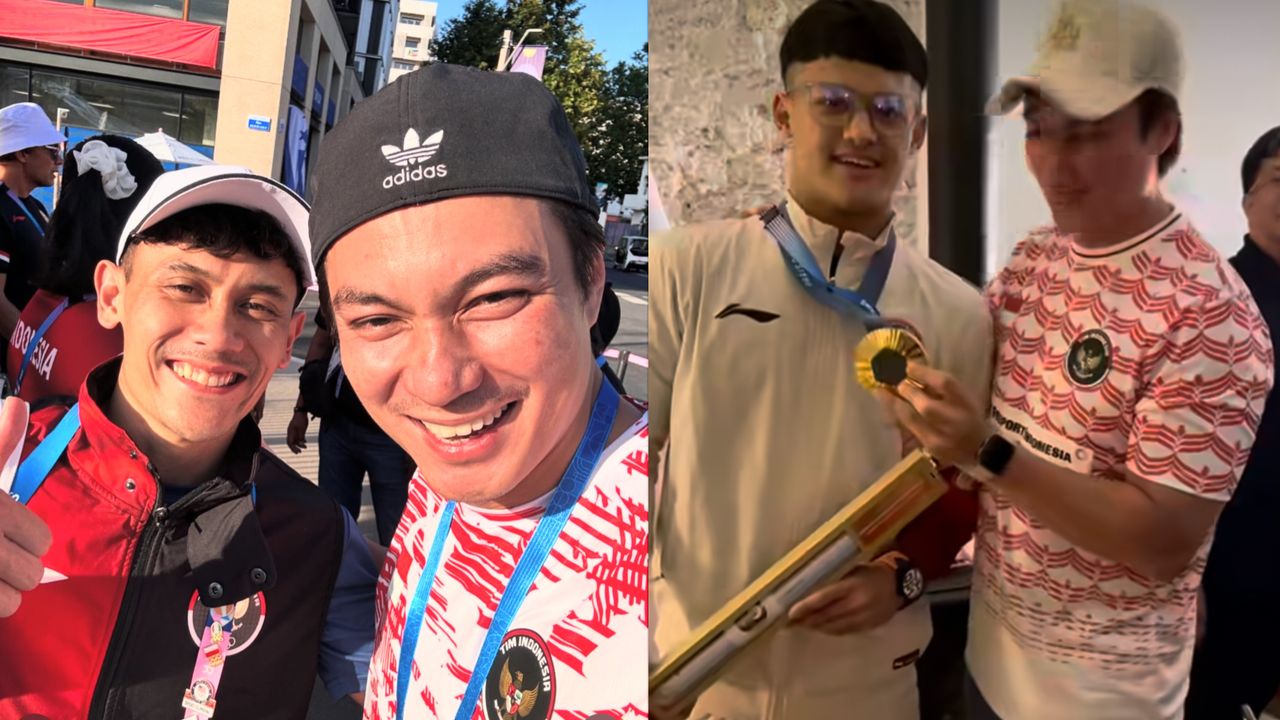 Jadi Saksi, Baim Wong Temui Dua Atlet Indonesia Peraih Medali Emas di Olimpiade Paris 2024