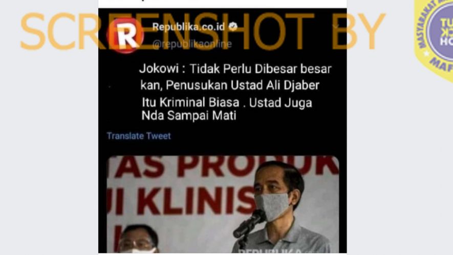 Round Up: Efektivitas Masker Dilapisi Tisu dan Minyak Kayu Putih hingga Jokowi Sebut Penusukan Syekh Ali Jaber Kriminal Biasa