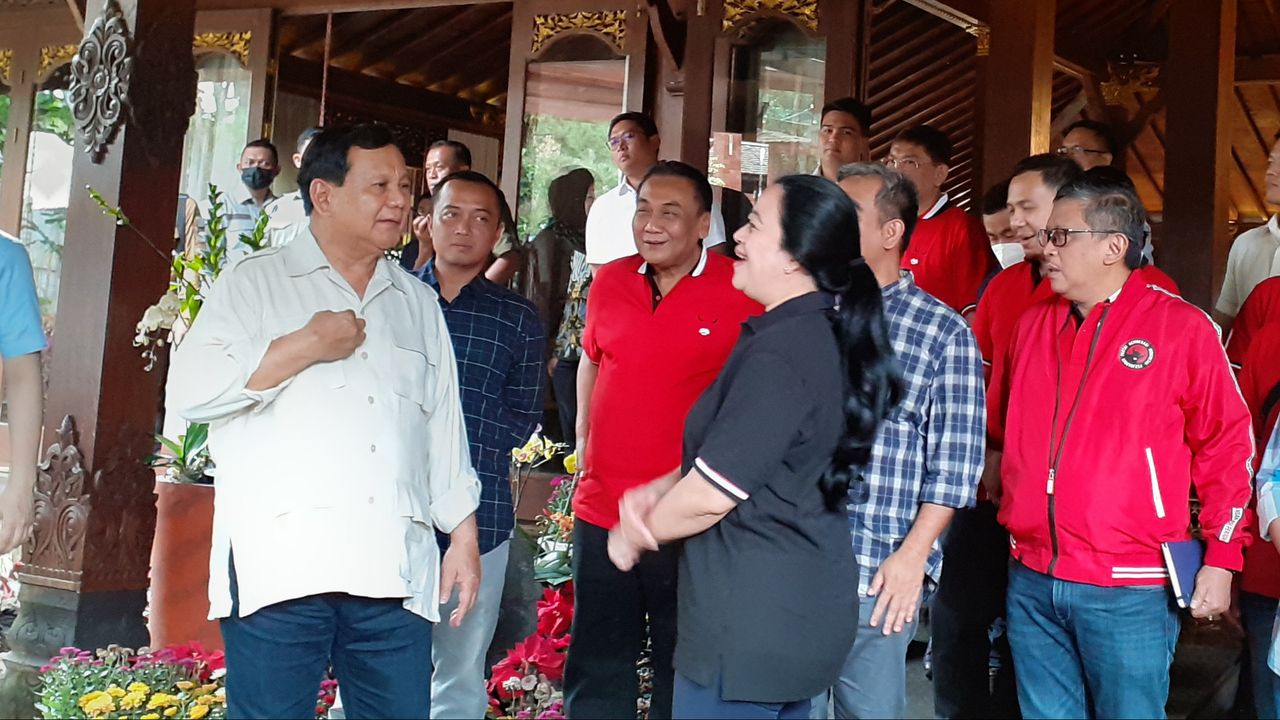 Tertawa Lepas Depan Prabowo, Puan: Saya Merasa Datang ke Rumah Keluarga Sendiri