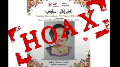 Poster Ucapan Duka Cita Atas Meninggalnya Megawati, PMI DKI Jakarta: Kami Tidak Pernah Buat dan Posting Itu..