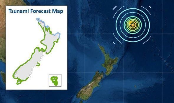 Peta gempa New Zealand