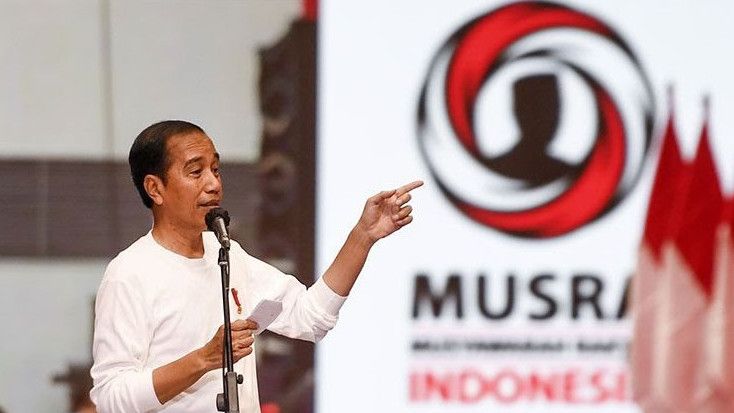 Teriakan Ganjar Presiden Terdengar Saat Jokowi Pidato di Acara Musra Relawan