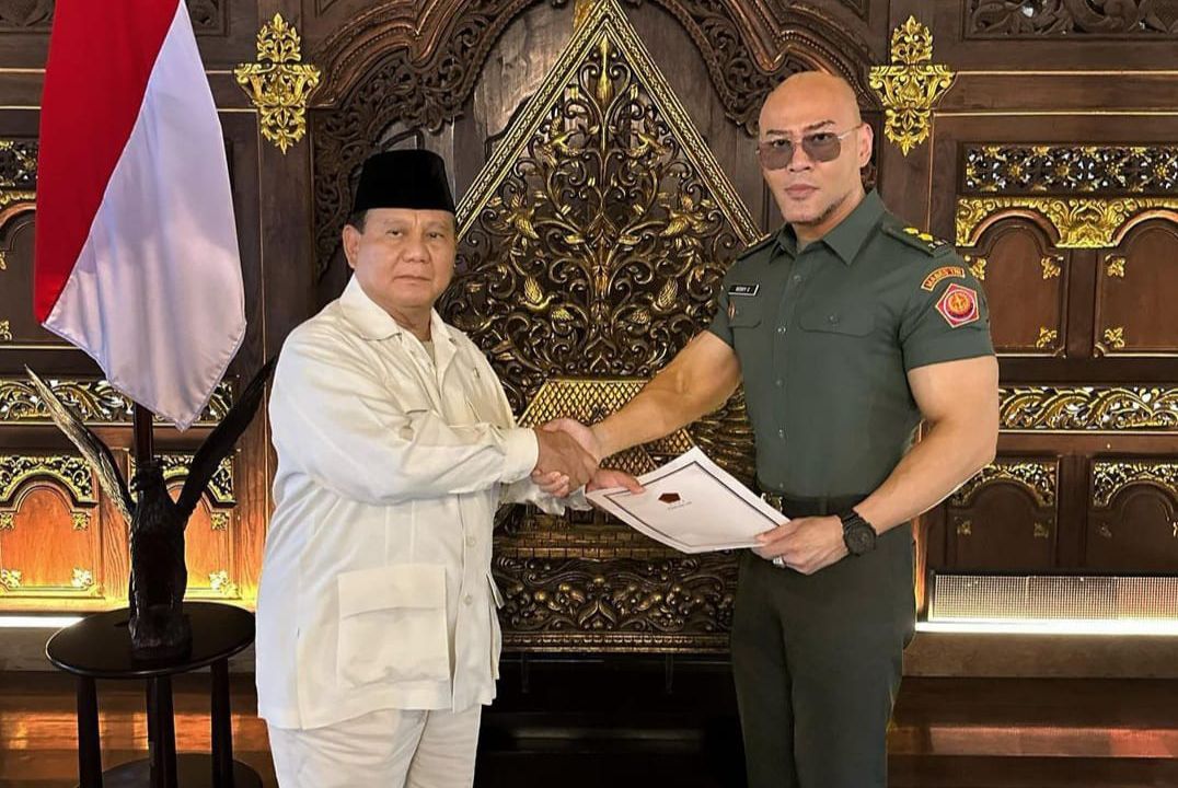 Alasan Menhan Prabowo Beri Pangkat Letnan Kolonel Tituler Angkatan Darat Kepada Deddy Corbuzier