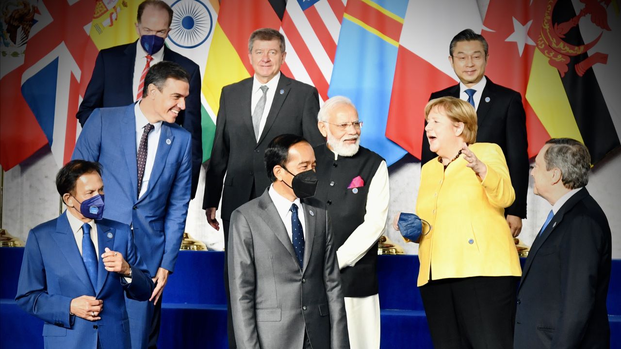 Momen Keakraban Presiden Jokowi dengan Para Pemimpin Dunia di G-20 Italia