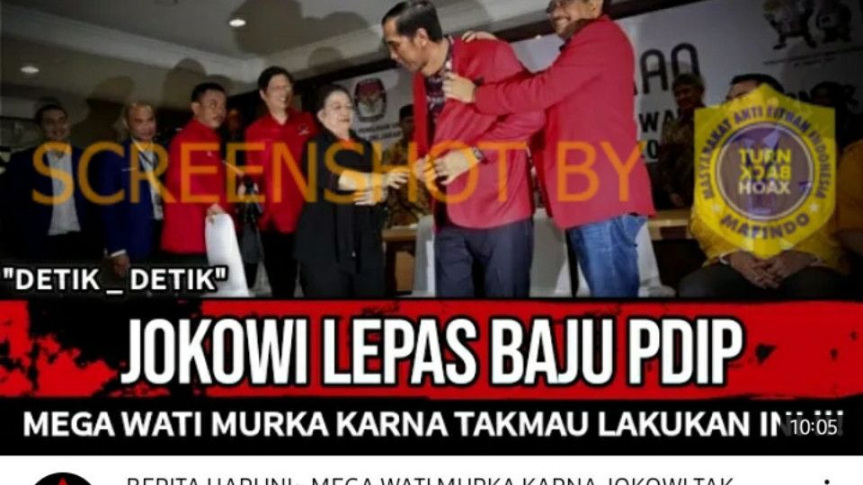 Jokowi Lepas Baju PDIP hingga Bikin Megawati Murka karena Tak Mau Lakukan Ini, Benarkah?