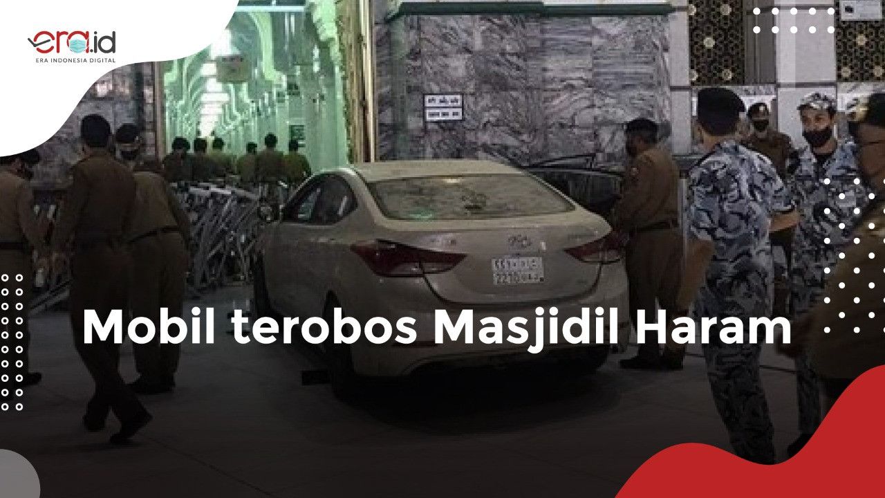 Detik-Detik Mobil Terobos Gerbang Masjidil Haram
