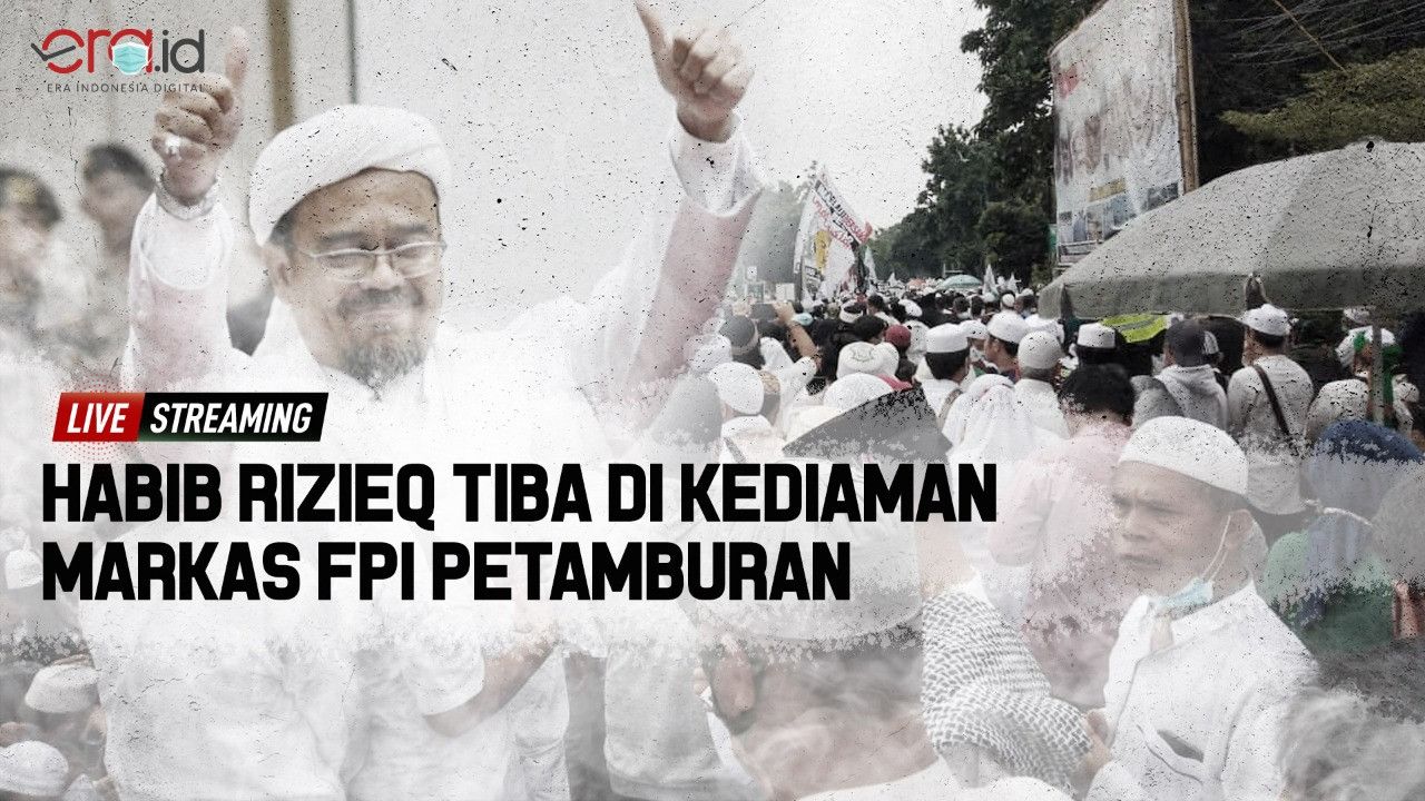 LIVE STREAMING: Habib Rizieq Shihab Tiba di Kediaman Markas FPI Petamburan