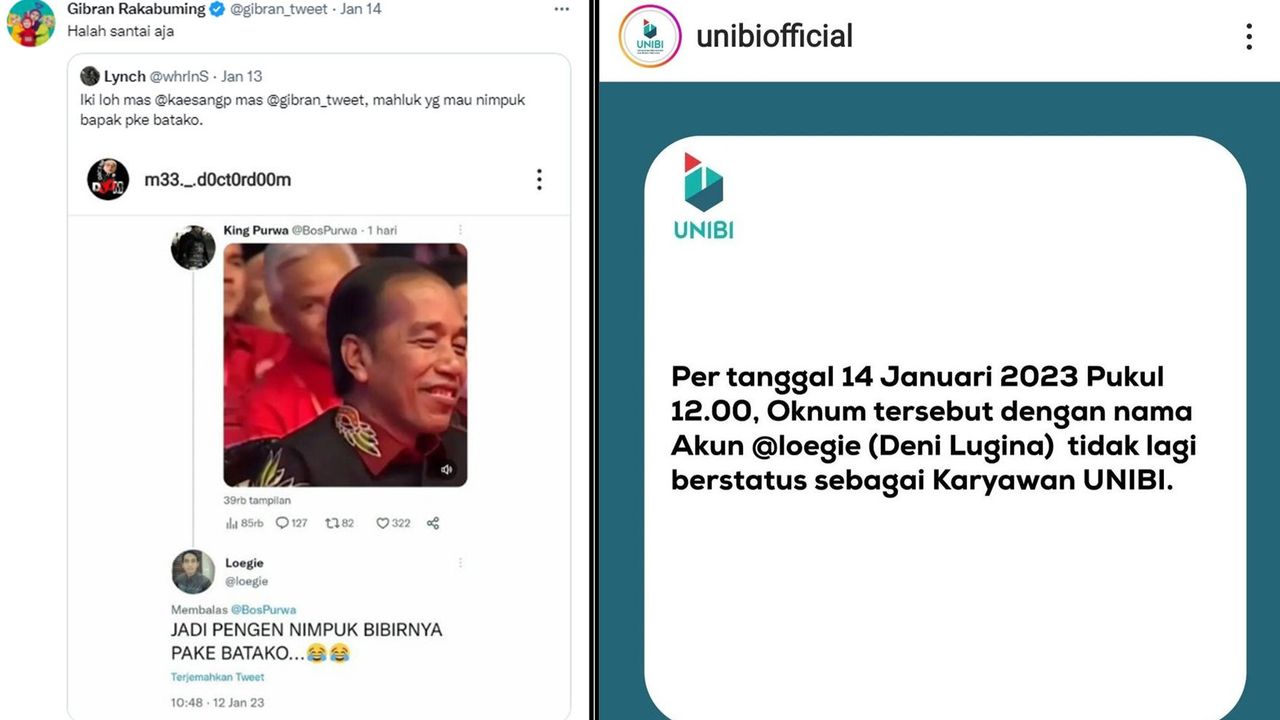 Karyawan Diduga Ejek Jokowi, UNIBI: Yang Bersangkutan Mengundurkan Diri, Bukan Dipecat