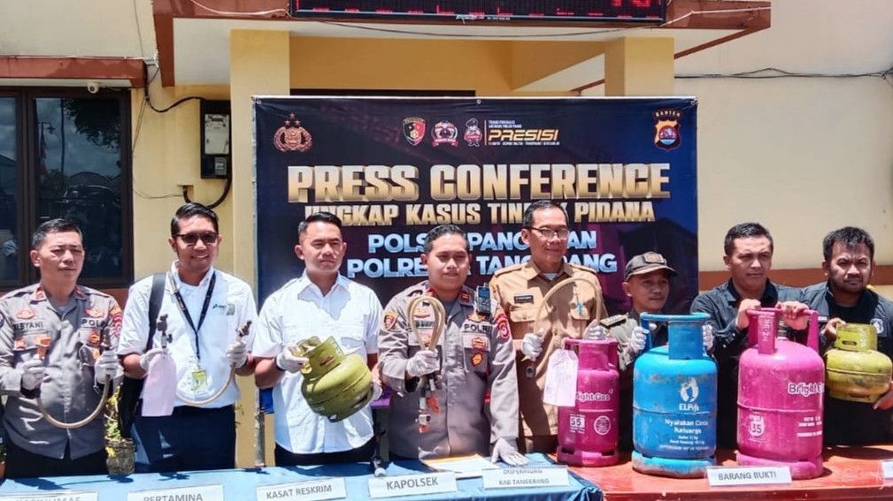 Polisi Bongkar Praktik Oplos Ilegal Gas Elpiji di Panongan Tangerang, Lima Pelaku Ditangkap