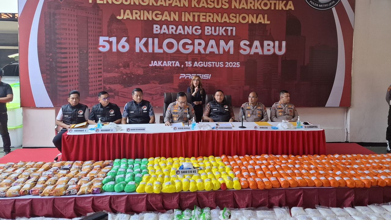 7 Pelaku Jaringan Narkotika Internasional Ditangkap, Punya Sabu Nyaris Satu Ton