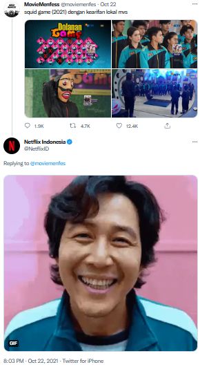 Balasan dari Netflix Indonesia (Foto: Twitter/@moviemenfes)