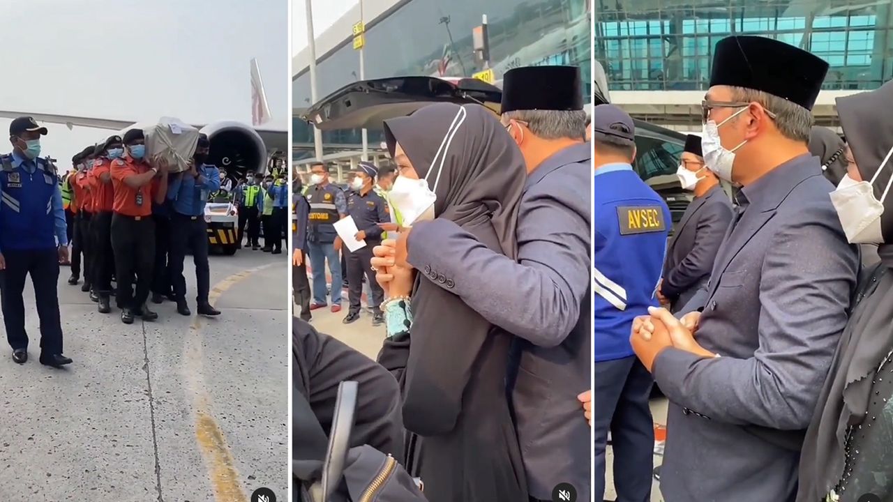 Momen Haru Atalia Praratya Sambut Kedatangan Jenazah Eril di Bandara Soetta