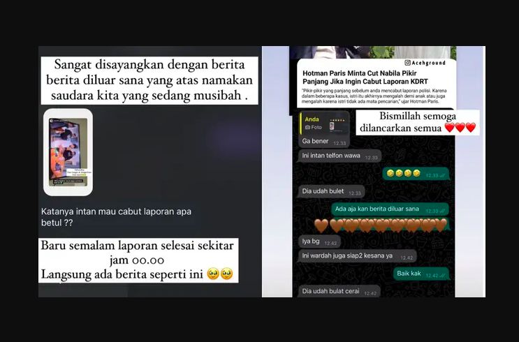 Kabar Cut Intan Nabila mencabut laporan