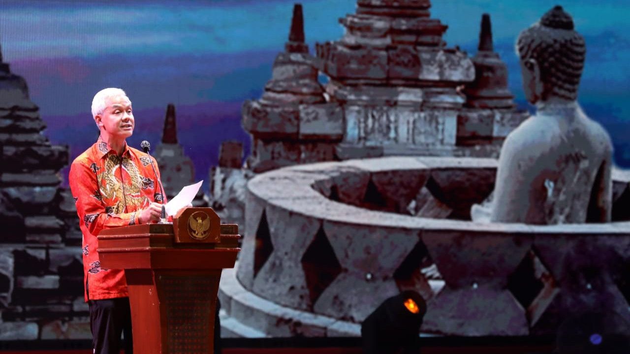 Depan Sandiaga Uno, Pidato Ganjar soal Borobudur Bikin Riuh