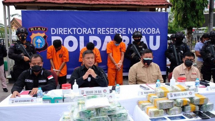 Oknum Perwira Polda Riau Ditangkap Bawa Sabu 16 kg
