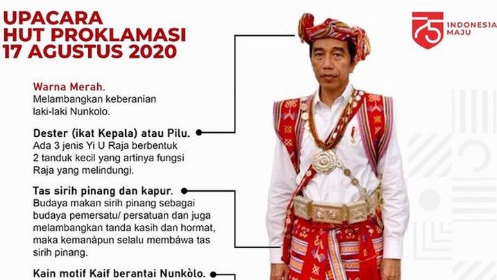 Tenun Kaif dari NTT yang Dipakai Jokowi Saat Upacara Ternyata Punya Makna Istimewa