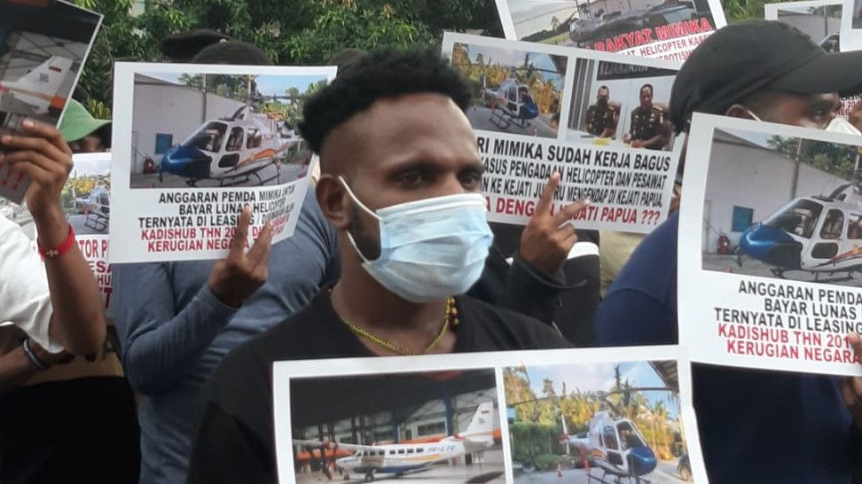 Mahasiswa Papua Gelar Demo di Kejaksaan Agung Minta Segera Tetapkan Tersangka Korupsi Pengadaan Pesawat di Mimika