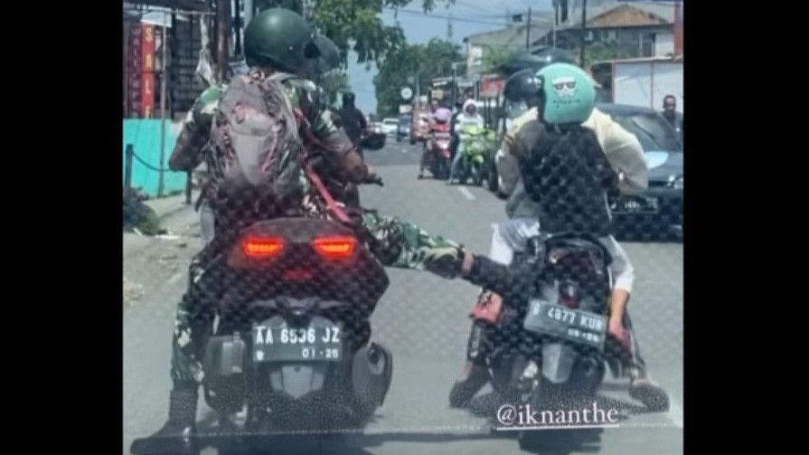 Anggota TNI Tendang Motor Ibu-Anak Boncengan Kena Sanksi Disiplin, Dandenhanud 471 Cari Korban untuk Minta Maaf