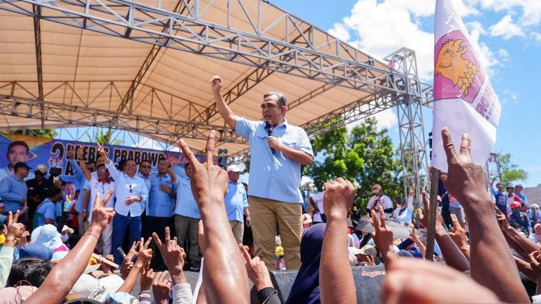 Kampanye di Brebes dan Tegal, Muzani: Prabowo-Gibran Menang Satu Putaran di Jateng
