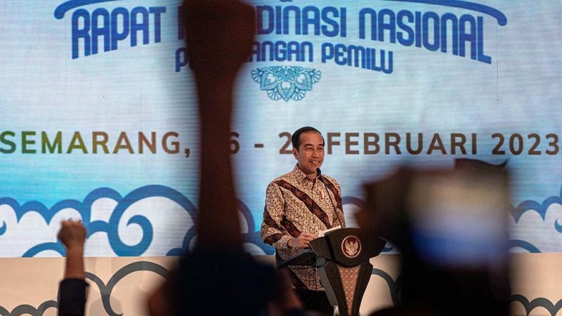 Jokowi Singgung Verrel Bramasta dalam Rakornas PAN di Semarang