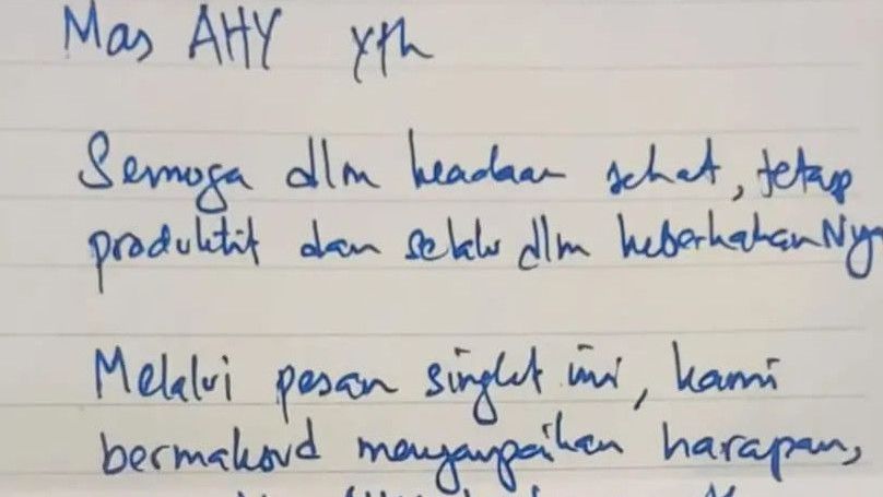 Isi Surat Tangan Anies Minta AHY Jadi Cawapresnya di Pilpres 2024