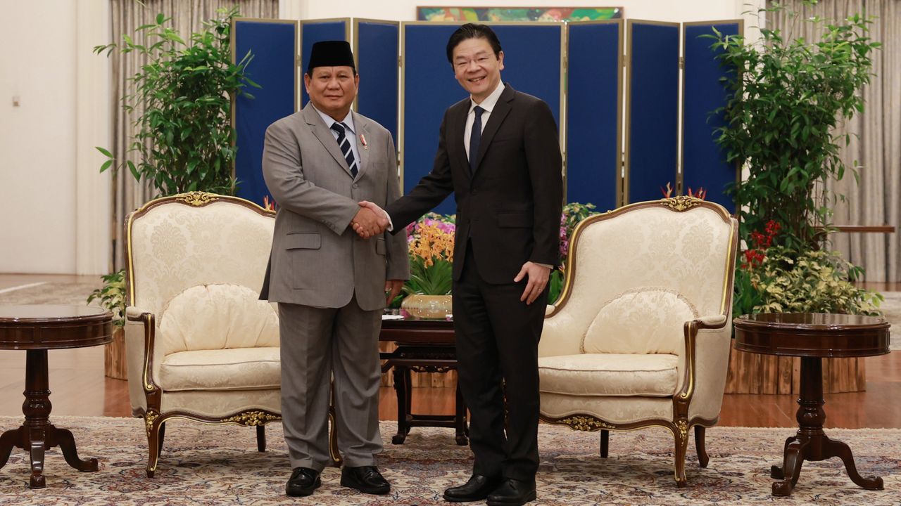Perkuat Kerja Sama Pertahanan, Menhan Prabowo Temui PM Singapura
