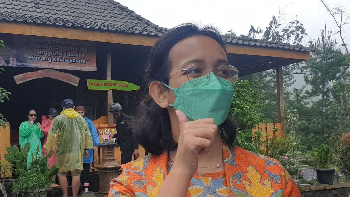 Momen Putri Bungsu Keraton Yogya Kunjungi Petilasan Juru Kunci Merapi Mbah Maridjan