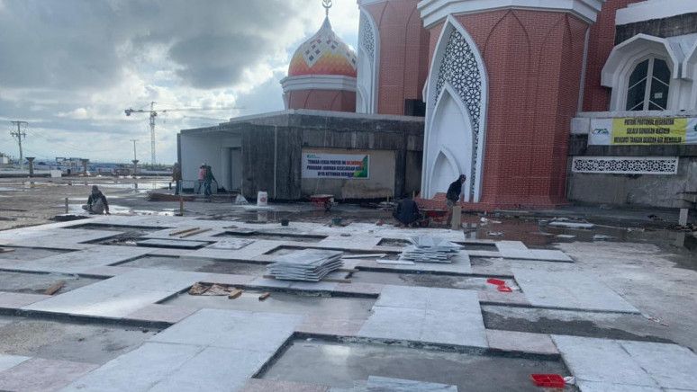 8 Pekerja di Proyek Masjid Ikonik Makassar Kena Covid-19, Pembangunan Terhambat
