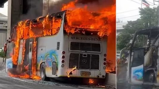 Sempat Kabur Gegara Panik, Sopir Bus Sekolah di Thailand Akhirnya Menyerahkan Diri