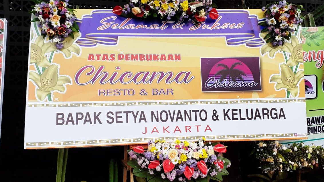 Beredar Karangan Bunga dari Setya Novanto di Bali, Kirim dari dalam Penjara?