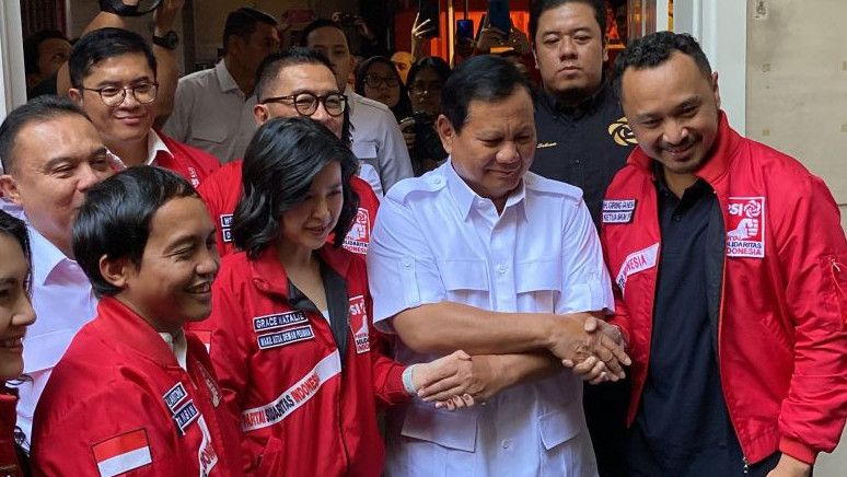 Kunjungi Kantor DPP PSI, Prabowo: Kenapa Kalau ke PSI Selalu Ramai?