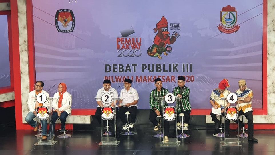 Pelukan Rahman Bando ke IAS Tutup Debat Pilkada Makassar 2020