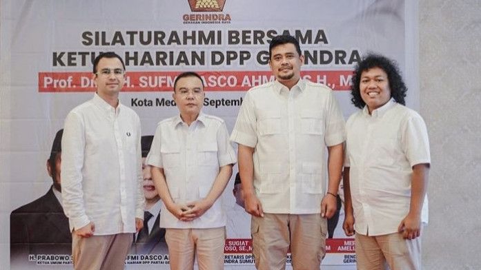 Raffi Ahmad dan Marshel Hadiri Konsolidasi Gerindra di Medan, Jadi Timses Menantu Jokowi?