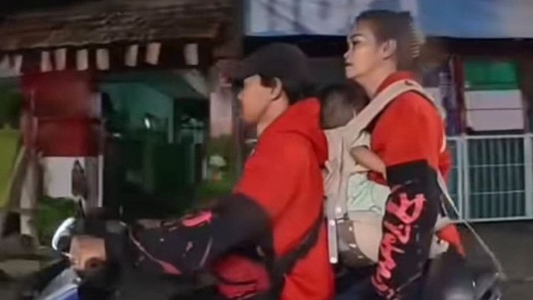 Heboh Pasutri Merokok Bawa Bayi Sambil Naik Motor, Polisi: Korban Sudah Melapor