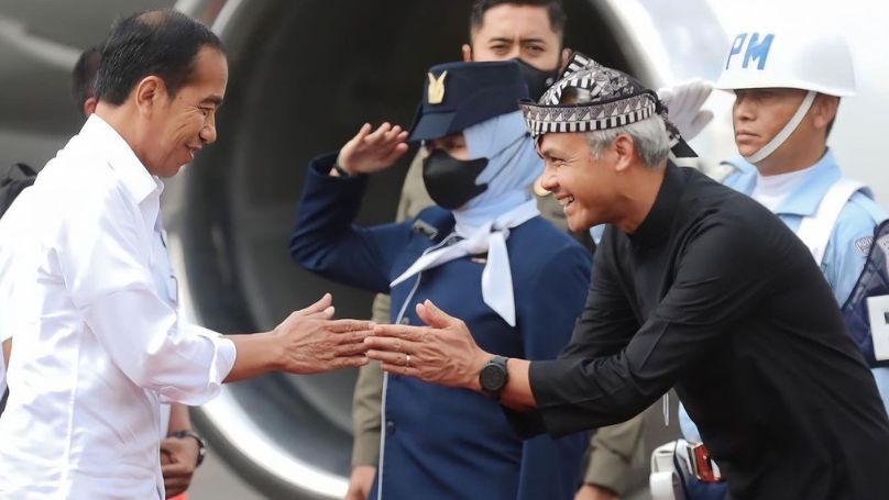 Ganjar Pranowo Sambut Kedatangan Presiden Jokowi: Sugeng Rawuh