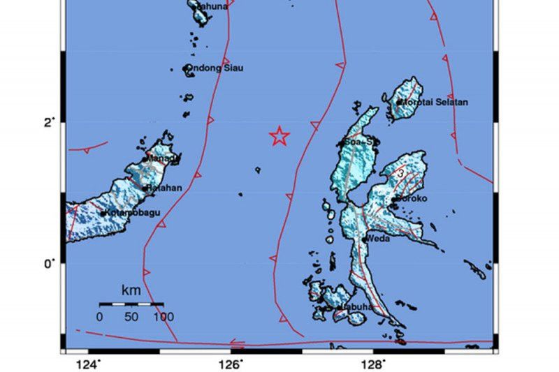 Gempa Magnitudo 5,9 Guncang Maluku Utara