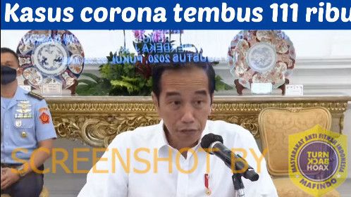 Jokowi Tidak Tahu Sebab Kasus COVID-19 Tembus 111 Ribu, Faktanya