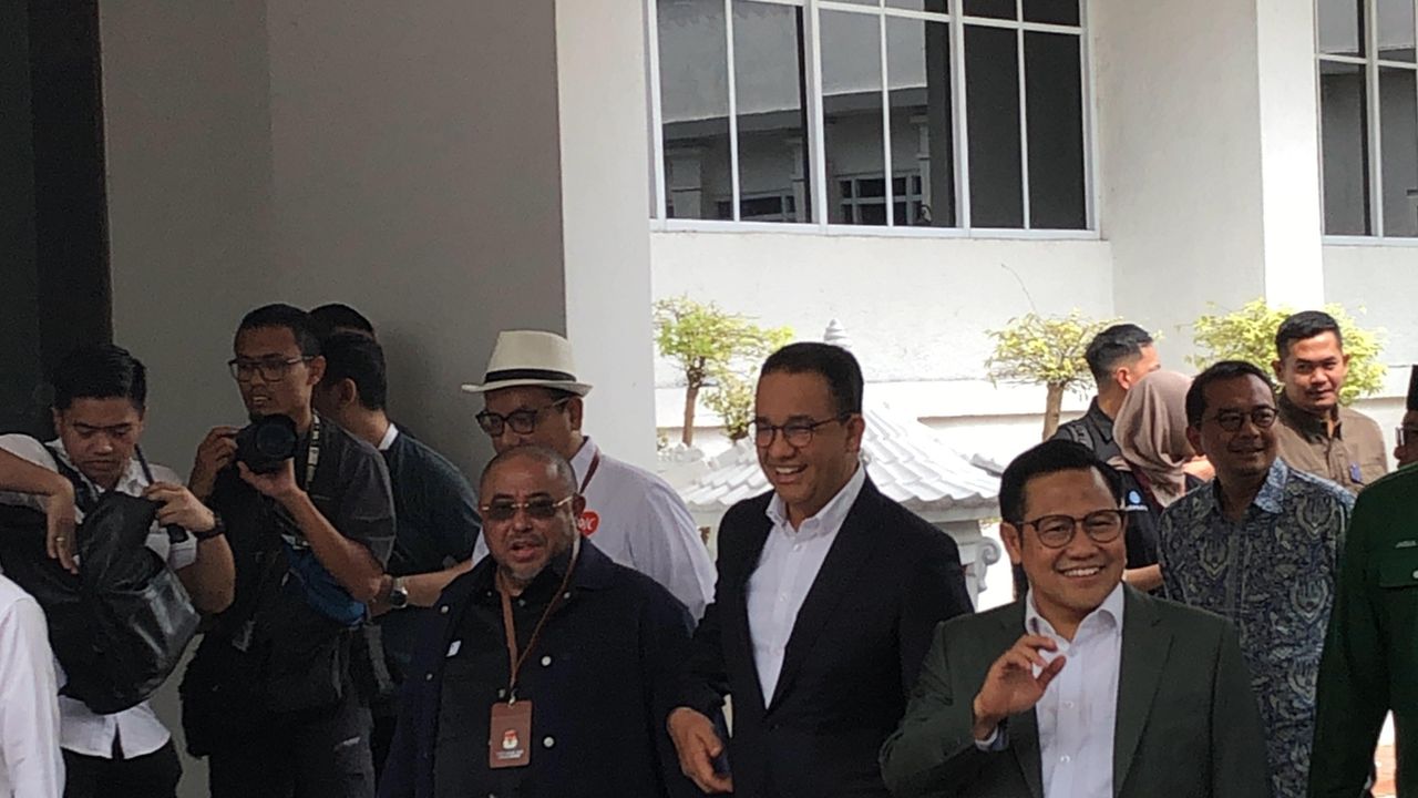 Anies-Muhaimin Hadiri Penetapan Prabowo-Gibran Sebagai Presiden dan Wakil Presiden Terpilih di KPU