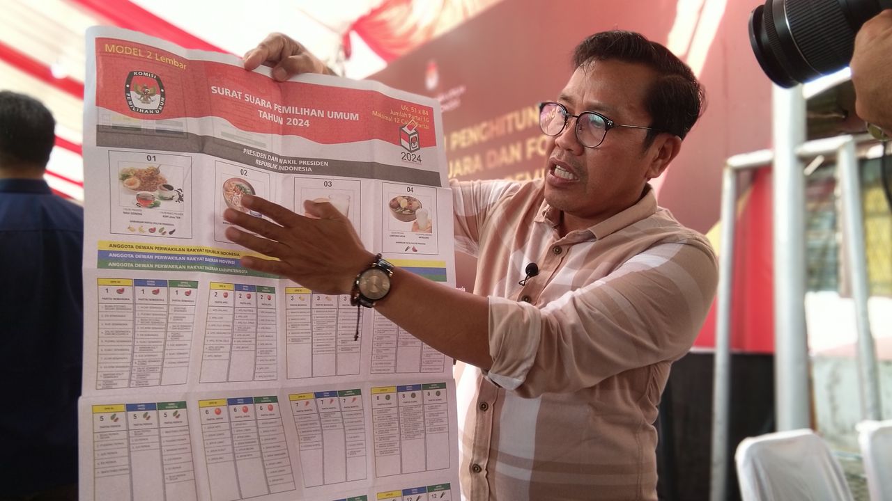 Ini Penampakan Salah Satu Format Surat Suara Pemilu 2024 Dalam Simulasi yang Digelar KPU di Sumatera Utara