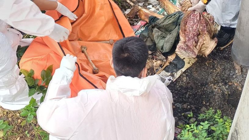 Kerangka Pria 50 Tahun Ditemukan di Kolong Tol Waru Surabaya