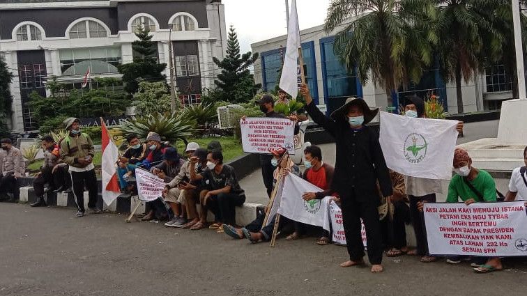 Ingin Mengadu ke Jokowi Cari Keadilan, Puluhan Petani Rela Lakukan Aksi Jalan Kaki Dari Sukabumi ke Jakarta