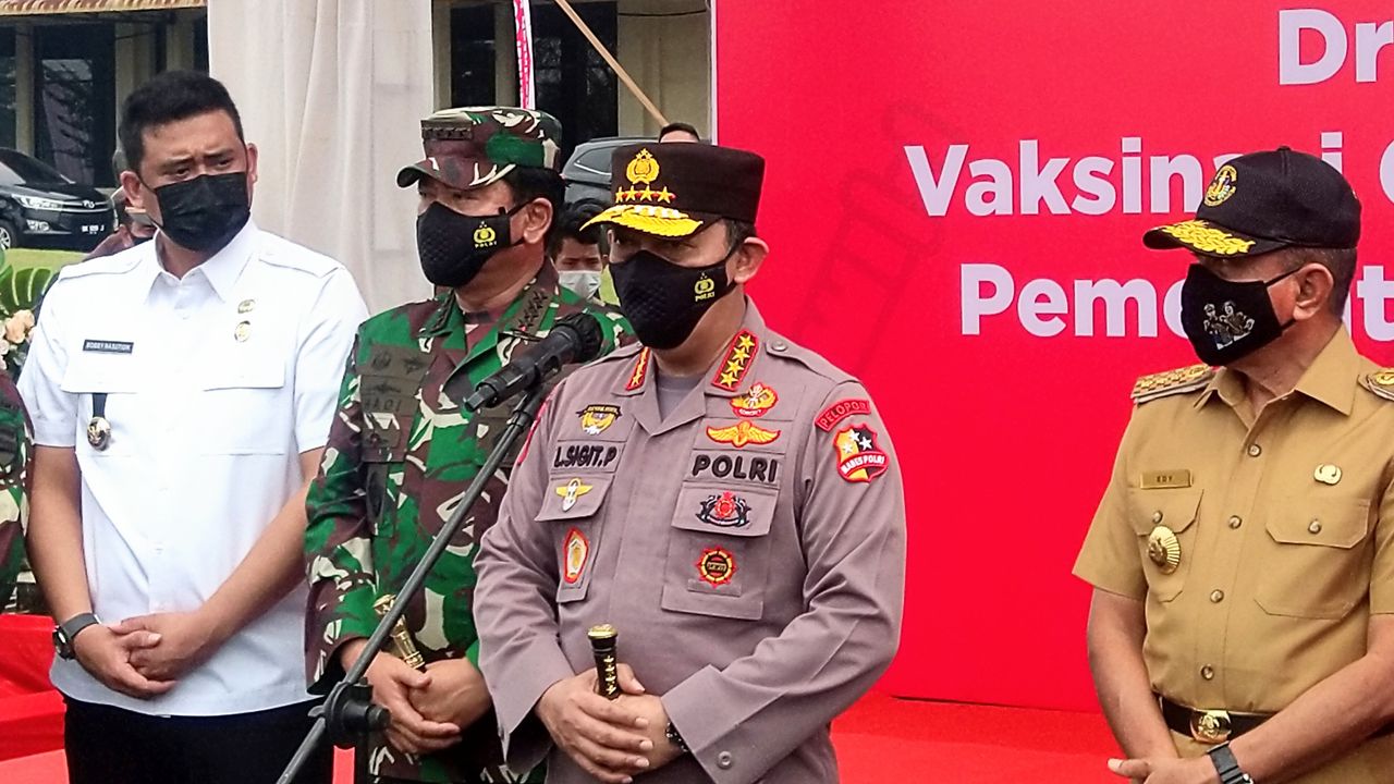 Gebrakan Bobby Nasution Bikin Vaksinasi Massal secara Drive Thru, Dipuji Kapolri dan Panglima TNI