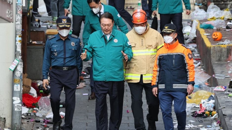 Tragedi Itaweon, Presiden Korea Selatan Umumkan Masa Berkabung: Ini Benar-benar Tragis