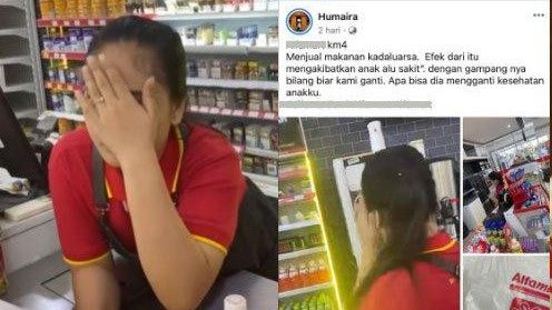 Momen Emak-Emak Labrak Karyawan Minimarket Gegara Jual Makanan Kadaluarasa: Anak Ku Mau Mati Jadinya!