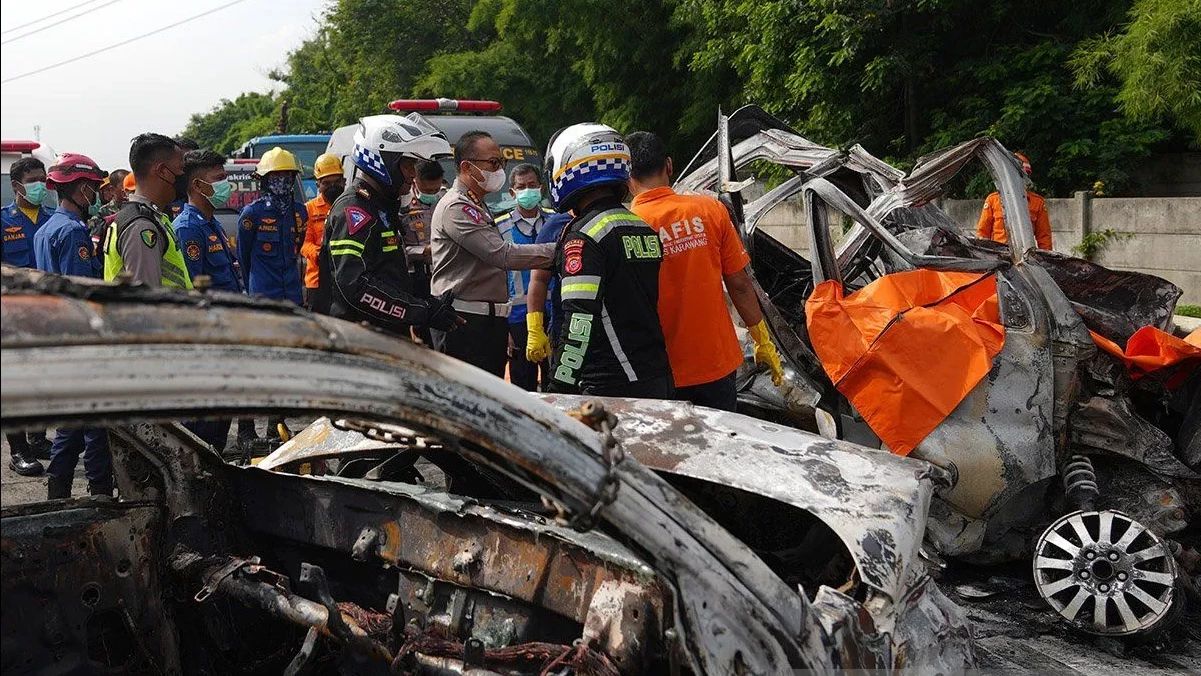 Fakta Baru Kecelakaan KM 58, Polisi: Tidak ada Tanda Sopir Grandmax Mengerem