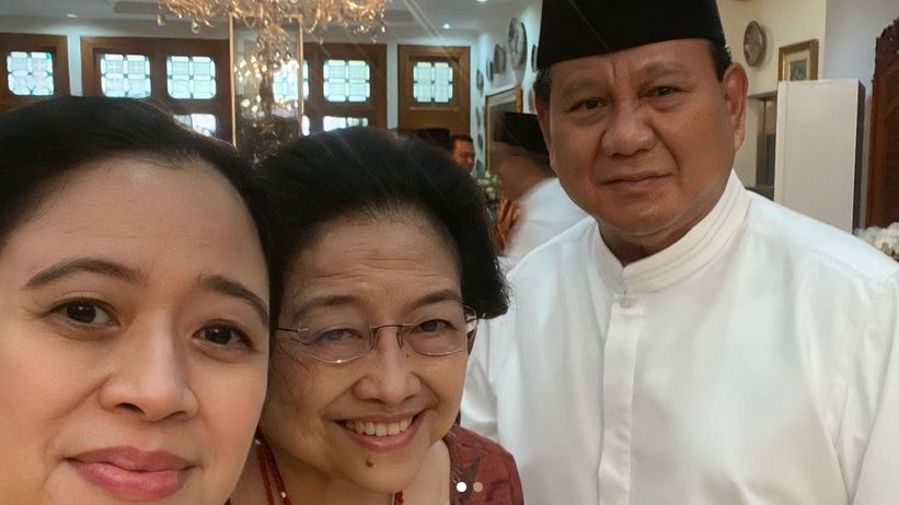 Prabowo Temui Megawati-Puan saat Lebaran, Gerindra: Cuma Silaturahmi