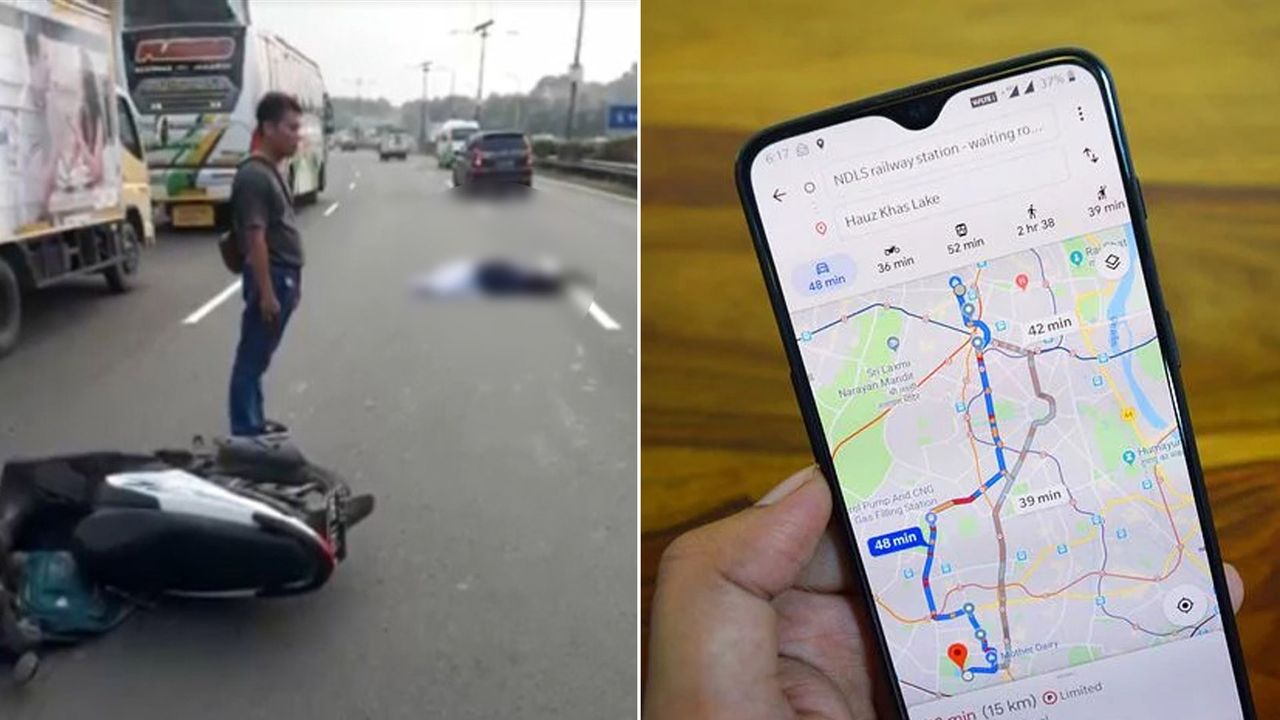 Salah Baca Google Maps, Remaja Pemotor Ini Malah Nyasar Masuk Tol hingga Tertabrak Mobil