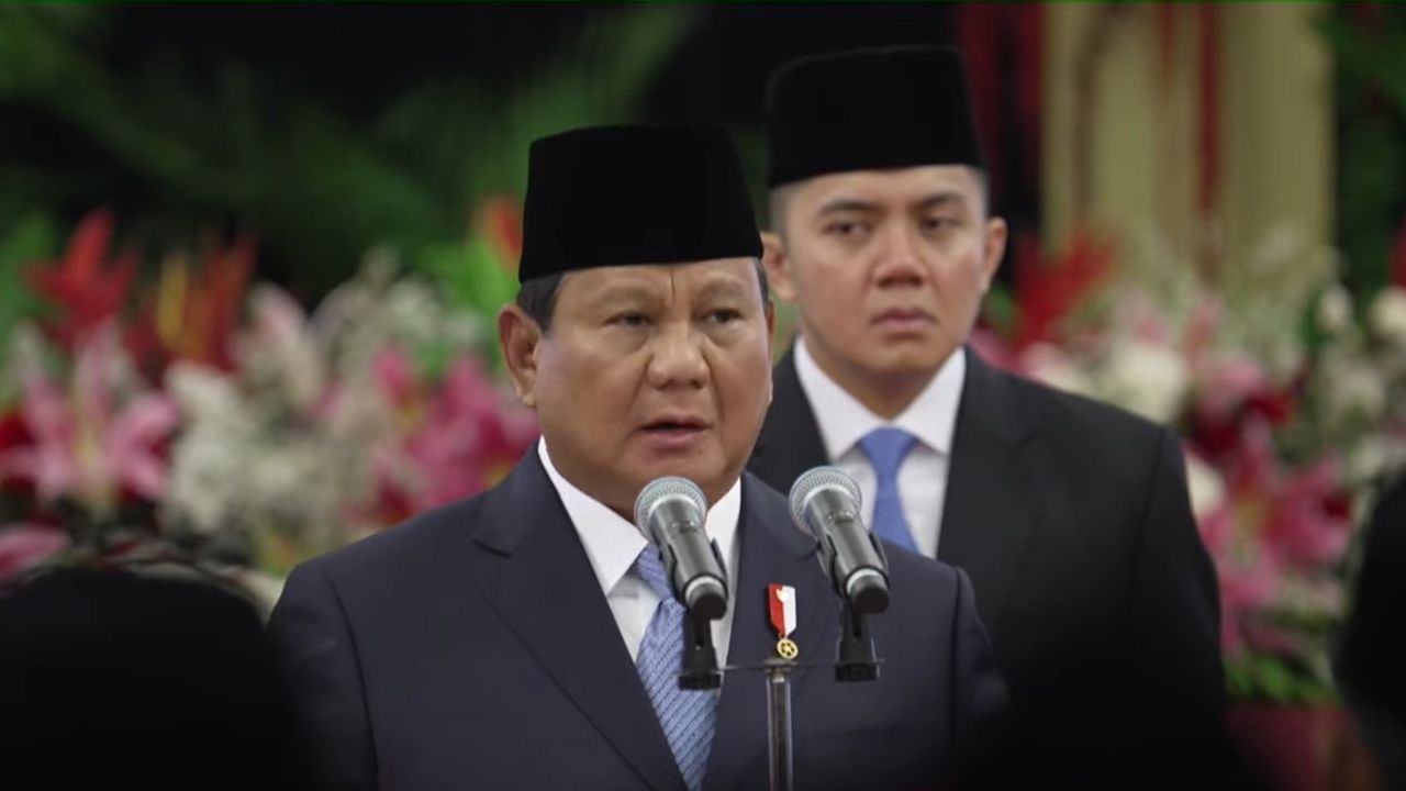 Prabowo Lantik 48 Menteri Kabinet Merah Putih