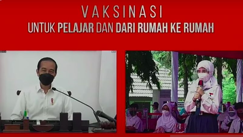 Jokowi Dengarkan Curhat Pelajar Sekolah: Kalo Sudah Divaksin Bisa ke Sekolah Pak? Kami Rindu..