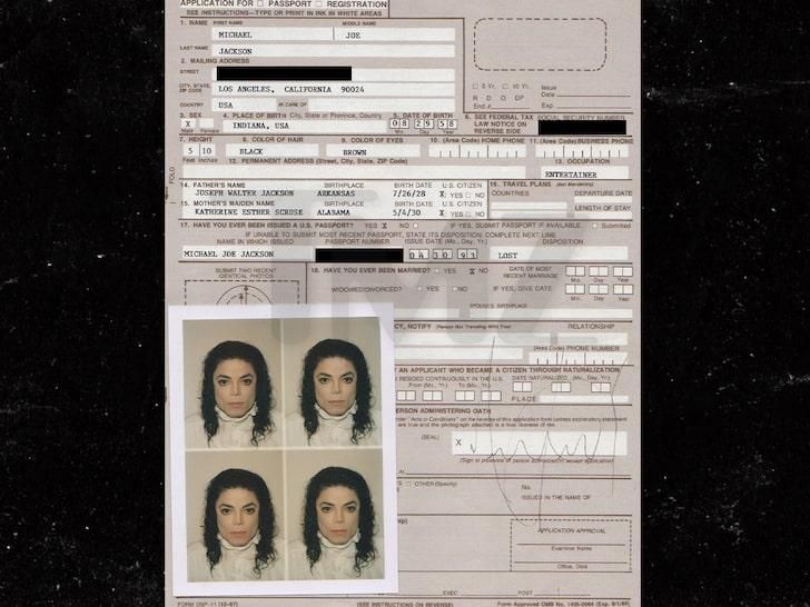 Dokumen paspor michael jackson (Dok: TMZ)